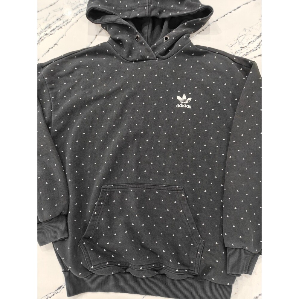 Adidas Hu Hiking Hoodie Men XS Pharrell Williams Black All Over Print Oversized